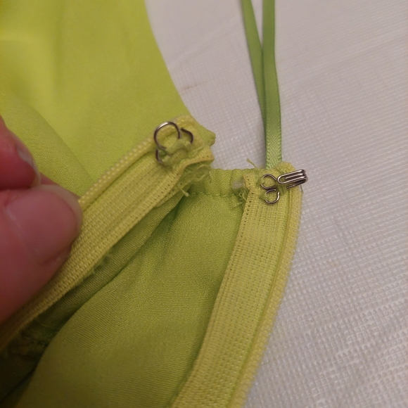 Vici Neon Green Dazzle Me Ruched Halter Neck Mini Dress Dopamine Dressing Size M - Picture 9 of 12